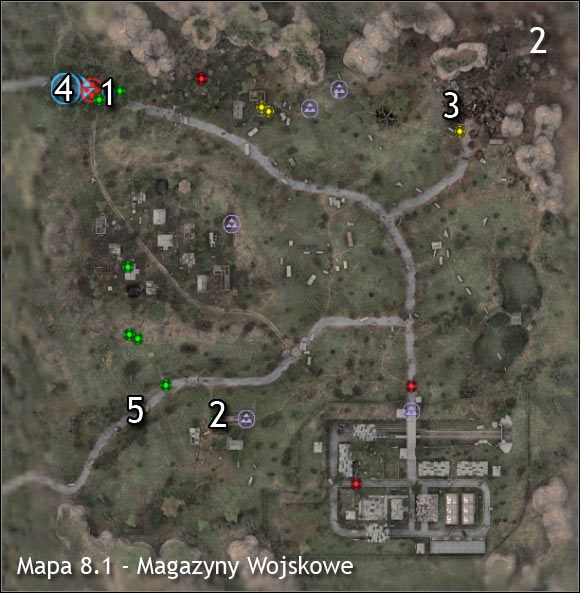 Oznaczenia na mapie - Mapa okolicy | Magazyny Wojskowe | Stalker Czyste Niebo - S.T.A.L.K.E.R.: Czyste Niebo - poradnik do gry