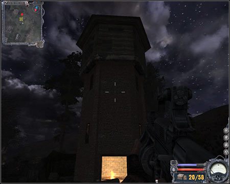 9) Obozowisko Powinności - Natrafisz tu na większą grupkę żołnierzy Powinności - Mapa szczegółowa (cz.3) | Magazyny Wojskowe | Stalker Czyste Niebo - S.T.A.L.K.E.R.: Czyste Niebo - poradnik do gry