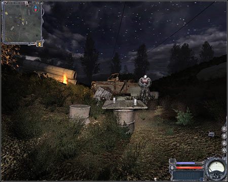 10) Bariera - Dokładniejszej eksploracji tej okolicy należy zdecydowanie unikać - Mapa szczegółowa (cz.3) | Magazyny Wojskowe | Stalker Czyste Niebo - S.T.A.L.K.E.R.: Czyste Niebo - poradnik do gry