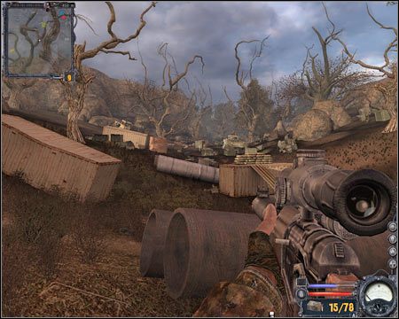 1 - Mapa szczegółowa (cz.3) | Magazyny Wojskowe | Stalker Czyste Niebo - S.T.A.L.K.E.R.: Czyste Niebo - poradnik do gry