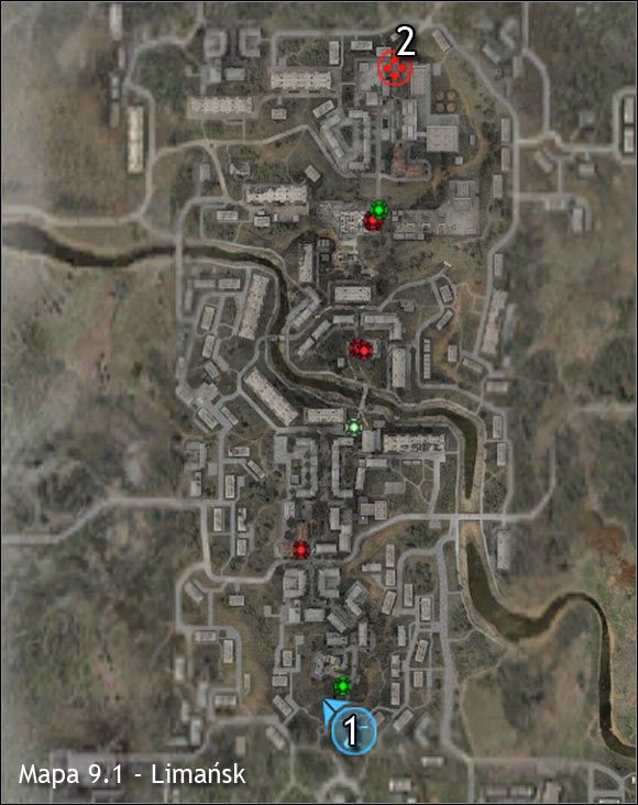 Oznaczenia na mapie - Mapa okolicy | Limańsk | Stalker Czyste Niebo - S.T.A.L.K.E.R.: Czyste Niebo - poradnik do gry