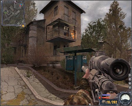 3) Kryjówka bandytów - Bandyci walczą w tym miejscu z oddziałami Monolitu - Mapa szczegółowa (cz.2) | Limańsk | Stalker Czyste Niebo - S.T.A.L.K.E.R.: Czyste Niebo - poradnik do gry