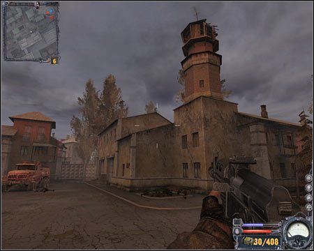 13) Wschodni budynek - Musisz skierować się do tego budynku z zamiarem zlokalizowania i unieszkodliwienia głównego generatora - Mapa szczegółowa (cz.3) | Limańsk | Stalker Czyste Niebo - S.T.A.L.K.E.R.: Czyste Niebo - poradnik do gry