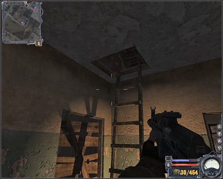 Docelowo musisz dotrzeć do pokazanego na screenie fragmentu dachu - Questy (cz.5) | Limańsk | Stalker Czyste Niebo - S.T.A.L.K.E.R.: Czyste Niebo - poradnik do gry