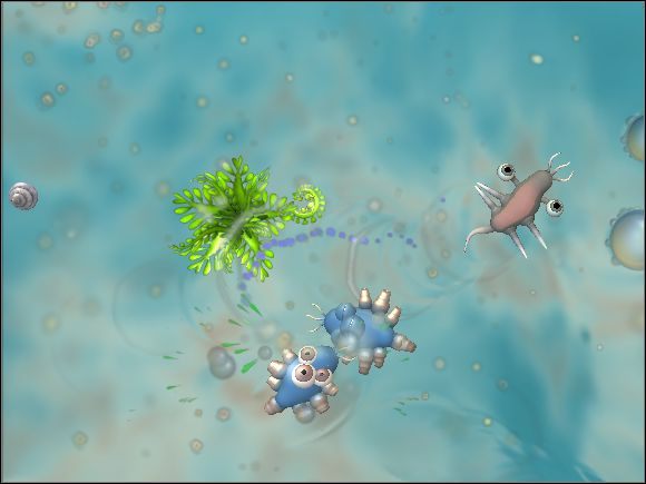 Pamiętaj też, że inni roślinożercy będą robić Ci poważną konkurencję - Walka i odżywianie | Faza komórki | Spore - Spore - poradnik do gry