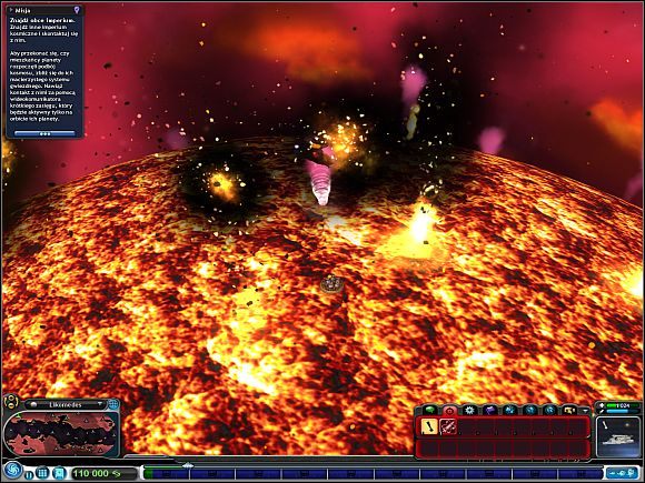 Twój statek może zostać uszkodzony także przez burzę - Eksplorowanie planet i niebezpieczeństwa | Faza kosmosu | Spore - Spore - poradnik do gry