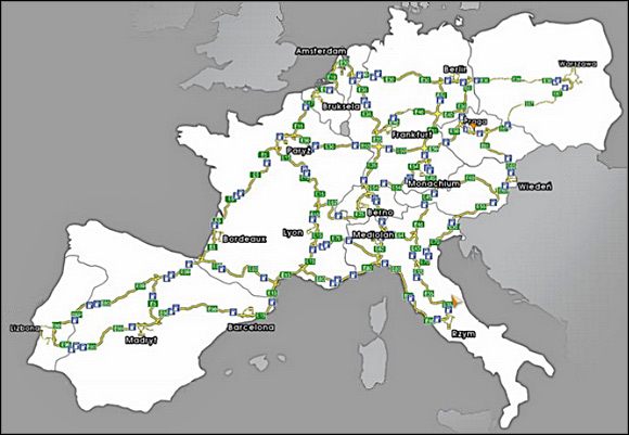 1 - Mapa Europy | Podstawowe informacje | Euro Truck Simulator - Euro Truck Simulator - poradnik do gry