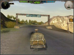 Ruszyłem na południe, mijając stację, do której wcześniej dowoziłem farmera - Pożegnanie Ojca (1) | Przygoda | Hard Truck Apocalypse - Hard Truck: Apocalypse - poradnik do gry