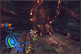 Po kilku kolejnych walkach na platformach powinieneś odnaleźć dość mroczny korytarz, na końcu którego znajdziesz kilku wrogów - Misja 02 - Ice Forest (cz.1) | Solucja | Too Human - Too Human - poradnik do gry