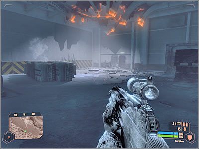 Musisz teraz przejść przez kilka korytarzy - Znalezienie drogi przez lotniskowiec | Misja 4 | Crysis Warhead - Crysis: Warhead - poradnik do gry