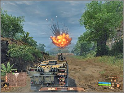 Docelowo dotrzesz do pokazanego na screenie wodospadu - Przedostanie się do portu | Misja 2 | Crysis Warhead - Crysis: Warhead - poradnik do gry