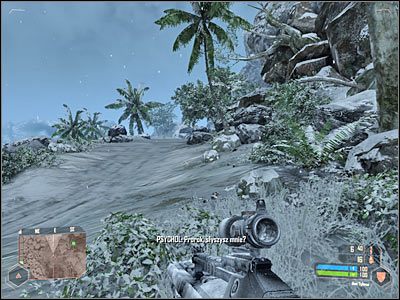 Musisz dotrzeć do pokazanej na screenie lodowej jaskini - Pościg za pułkownikiem Lee #2 | Misja 4 | Crysis Warhead - Crysis: Warhead - poradnik do gry