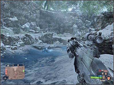 Po tym, jak skręcisz na południe, warto rozważyć udanie się na wyżej położone półki (screen) - Dotarcie do kompleksu górniczego | Misja 4 | Crysis Warhead - Crysis: Warhead - poradnik do gry