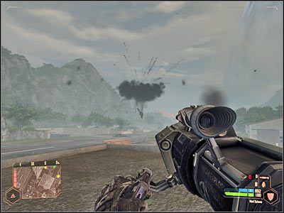 Po drodze wpadniesz zapewne na kilku przeciwników, z którymi dobrze byłoby się uporać - Odnalezienie i zabezpieczenie kontenera | Misja 7 | Crysis Warhead - Crysis: Warhead - poradnik do gry