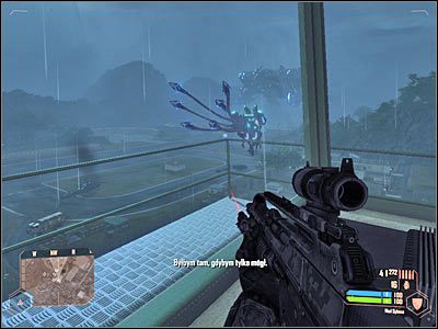 Po znalezieniu się na zewnątrz radzę rozejrzeć się za jakimś środkiem transportu - Pozyskanie eksperymentalnej broni | Misja 7 | Crysis Warhead - Crysis: Warhead - poradnik do gry