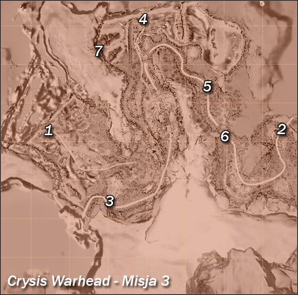 Mapa ogólna okolicy - Wstęp | Misja 3 | Crysis Warhead - Crysis: Warhead - poradnik do gry