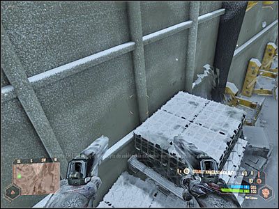 Przed Tobą znajduje się pierwszy składzik broni - Zabranie poduszkowca | Misja 3 | Crysis Warhead - Crysis: Warhead - poradnik do gry