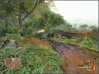 Po chwili dotrzesz do miejsca, w którym zauważysz zaparkowany łazik (screen) - Uzyskanie dostępu do sieci taktycznej KAL | Misja 1 | Crysis Warhead - Crysis: Warhead - poradnik do gry