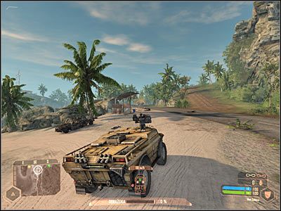 Twój aktualny cel powinien znajdować się dokładnie na południowy wschód od Twojej pozycji - Zniszczenie stacji propagandowej | Misja 1 | Crysis Warhead - Crysis: Warhead - poradnik do gry