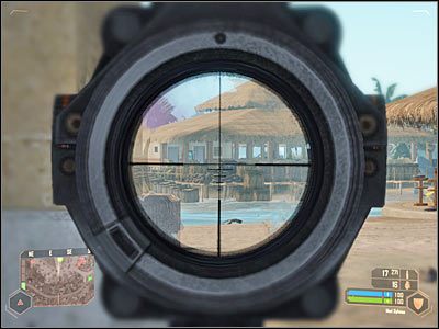 Jeżeli udało Ci się pomyślnie zabezpieczyć stanowiska maszynowe, możesz podpłynąć od północy (screen) - Zabezpieczenie bazy KAL (2) | Misja 1 | Crysis Warhead - Crysis: Warhead - poradnik do gry