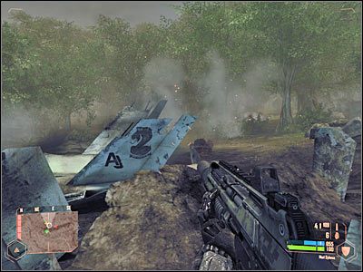 Upewnij się, że zabiłeś wszystkich przeciwników, także tych, którzy nadbiegną od południa i zachodu (okoliczne patrole) - Zabezpieczenie kamery | Misja 2 | Crysis Warhead - Crysis: Warhead - poradnik do gry