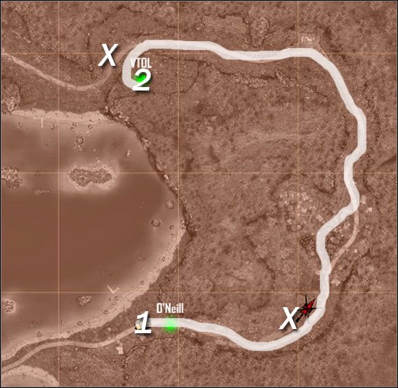 Oznaczenia - Przedostanie się do samolotu VTOL | Misja 2 | Crysis Warhead - Crysis: Warhead - poradnik do gry