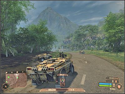 Zniszcz także blokujące drogę dwa łaziki - Przedostanie się do samolotu VTOL | Misja 2 | Crysis Warhead - Crysis: Warhead - poradnik do gry