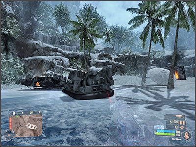 Po lewej stronie powinieneś zauważyć schody prowadzące na wyższą platformę - Pościg za pułkownikiem Lee #3 | Misja 3 | Crysis Warhead - Crysis: Warhead - poradnik do gry