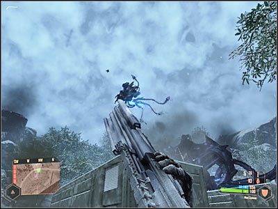 Atakuj egzoskafander tak długo, aż zostanie zniszczony (screen) - Pokonanie egzoskafandra | Misja 3 | Crysis Warhead - Crysis: Warhead - poradnik do gry