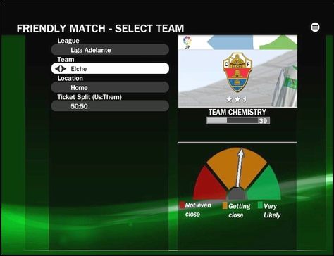 Najlepszym sposobem na zakontraktowanie spotkania jest wybór drużyny z niższej ligi, szczególnie tego samego kraju - Mecze towarzyskie | Tryb menedżerski w FIFA 09 - FIFA 09 - poradnik do gry