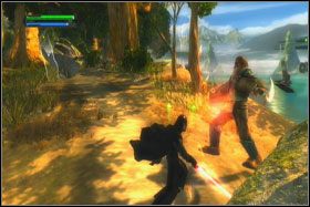 Na blokującej przejście bramie użyj mocy Force Push (O) - Prolog - Star Wars: The Force Unleashed - poradnik do gry