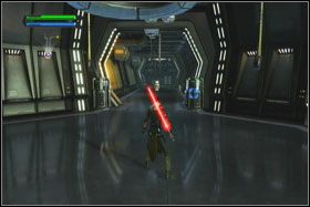 Po obejrzeniu filmiku biegnij przed siebie korytarzem stacji kosmicznej - Misja 01 - TIE Fighter Factory (cz.1) - Star Wars: The Force Unleashed - poradnik do gry