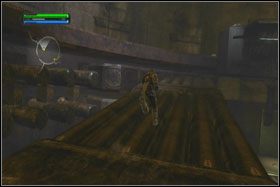 Powinieneś znaleźć się na poziomie, z którego można przejść do dalszej części poziomu, zwróć jednak uwagę, że na prawo od wyjścia, nieco powyżej, znajduje się drugi holocron (Force Power Sphere) - Misja 02 - Raxus Prime (cz.1) - Star Wars: The Force Unleashed - poradnik do gry