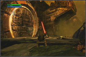 Tuż przed końcem klifu znajdziesz holocron - Misja 02 - Raxus Prime (cz.2) - Star Wars: The Force Unleashed - poradnik do gry