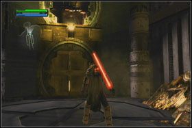 W korytarzu spotkasz kilku jawów - Misja 02 - Raxus Prime (cz.2) - Star Wars: The Force Unleashed - poradnik do gry