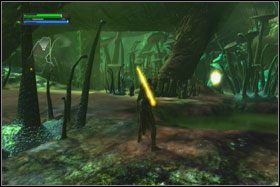 Po wyjściu z jaskini znajdziesz się na otwartym terenie - Misja 03 - Felucia (cz.1) - Star Wars: The Force Unleashed - poradnik do gry