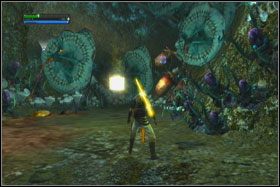 W dole toczy się bitwa pomiędzy felucianami a wojskami Imperium - Misja 07 - Imperial Felucia (cz.1) - Star Wars: The Force Unleashed - poradnik do gry