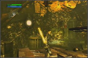 W międzyczasie nadleci kanonierka oraz zostanie zrzucony kontener z maszyną kroczącą AT-ST - Misja 08 - Imperial Raxus Prime (cz.1) - Star Wars: The Force Unleashed - poradnik do gry