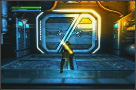 Musisz uważać na znajdujące się w podłodze wieżyczki strzelnicze - Misja 09 - Death Star (cz.1) - Star Wars: The Force Unleashed - poradnik do gry