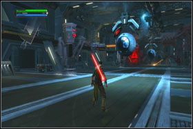 Po kilku następnych walkach w korytarzu dojdziesz do windy - Misja 01 - TIE Fighter Factory (cz.3) - Star Wars: The Force Unleashed - poradnik do gry