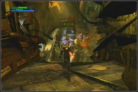 Aby wyłączyć osłonę, Mocą przesuń z prawej strony na lewą stojący na platformie generator - Misja 02 - Raxus Prime (cz.3) - Star Wars: The Force Unleashed - poradnik do gry