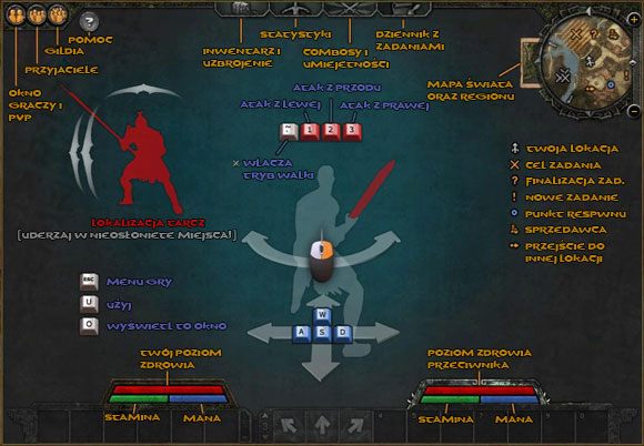 1 - Interfejs | Podstawy Age of Conan Hyborian Adventures - Age of Conan: Hyborian Adventures - pierwsze kroki - poradnik do gry