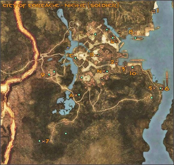1 - City of Tortage - Night (Soldier, Priest, Rogue, Mage) | Mapa - Age of Conan: Hyborian Adventures - pierwsze kroki - poradnik do gry