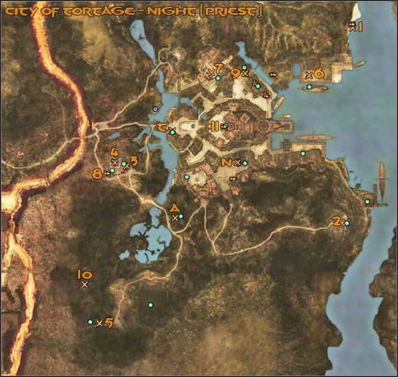 2 - City of Tortage - Night (Soldier, Priest, Rogue, Mage) | Mapa - Age of Conan: Hyborian Adventures - pierwsze kroki - poradnik do gry