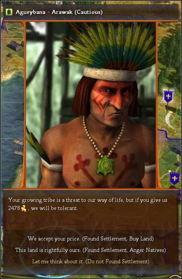 Wybranie pierwszej możliwości jest odczuwalne finansowo, ale nie grozi pogorszeniem relacji i w sytuacji, gdy nie planujemy wojny z naszym sąsiadem, jest zawsze zalecane - Rozbudowa - Dyplomacja | Sid Meiers Civilization IV Colonization - Sid Meiers Civilization IV: Colonization - poradnik do gry