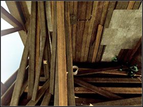 Odwróć się i użyj desek, by zbudować przejście do dziwnego budynku #1 - Rozdział 4 (cz.1) | Sublustrum - Sublustrum - poradnik do gry