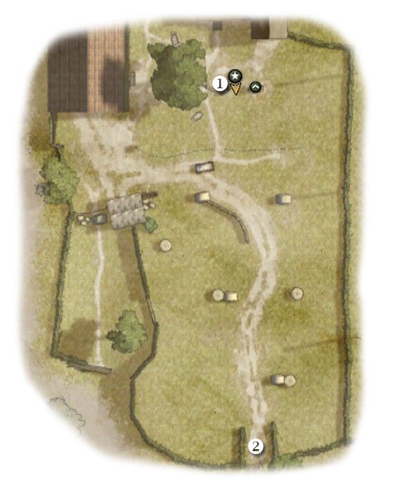 Oznaczenia: 1 - miejsce startu - Operation Market - Zadanie 6 - Rozdział 2 - Brothers in Arms: Hells Highway - poradnik do gry