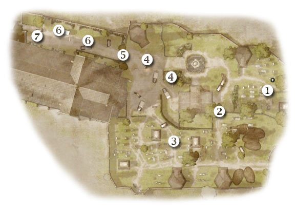 Oznaczenia: 1 - miejsce startu - Written in Stone - Zadanie 1 - Rozdział 4 - Brothers in Arms: Hells Highway - poradnik do gry