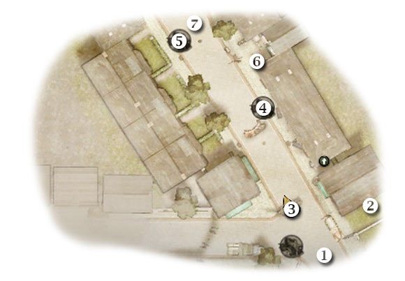 Oznaczenia: 1 - miejsce startu (kontynuacja) - Written in Stone - Zadanie 3 (cz.2) - Rozdział 4 - Brothers in Arms: Hells Highway - poradnik do gry