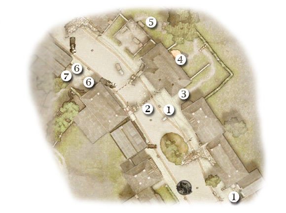 Oznaczenia: 1 - pozycje sił wroga - Written in Stone - Zadanie 4 - Rozdział 4 - Brothers in Arms: Hells Highway - poradnik do gry